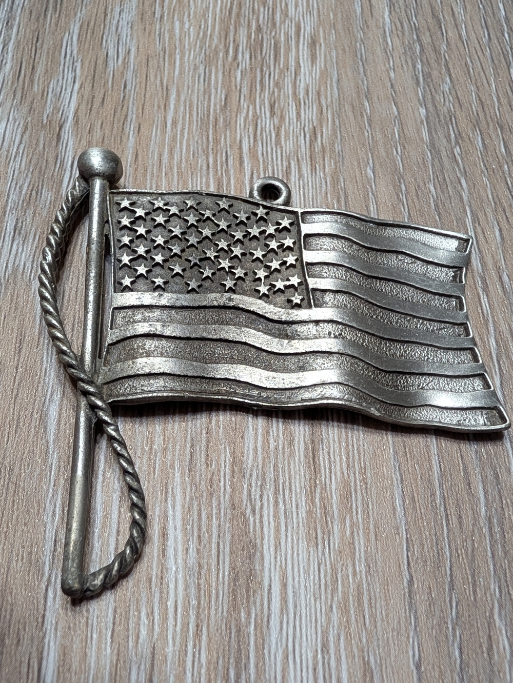 Gloria Duchin Inc Collectible Pewter American Flag Ornament